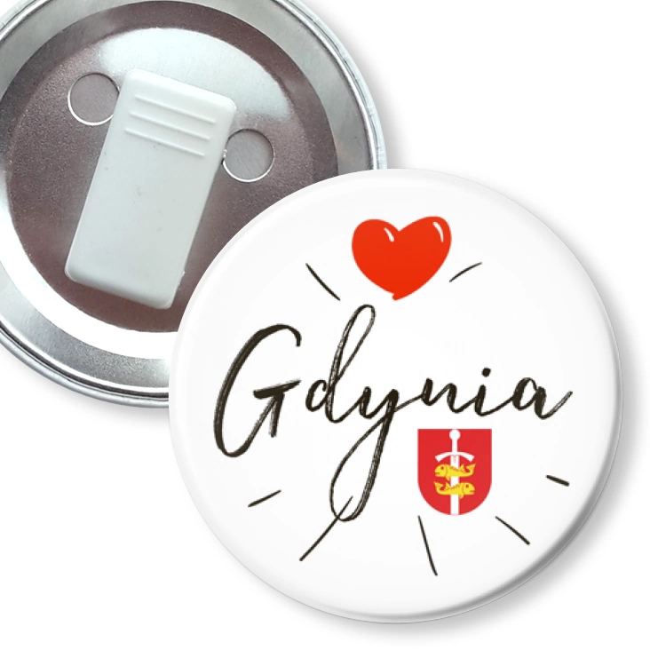 przypinka z żabką Love Gdynia