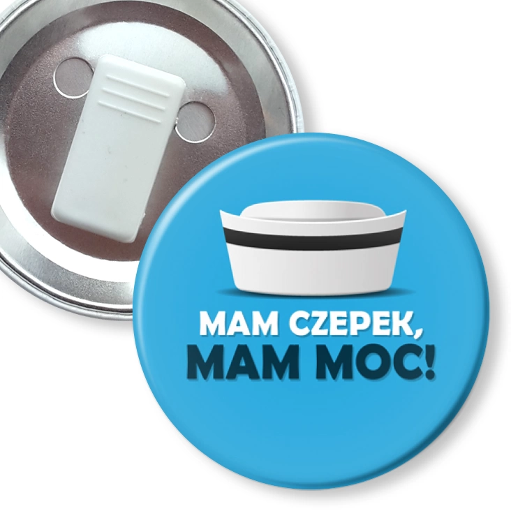 przypinka z żabką Mam czepek mam moc