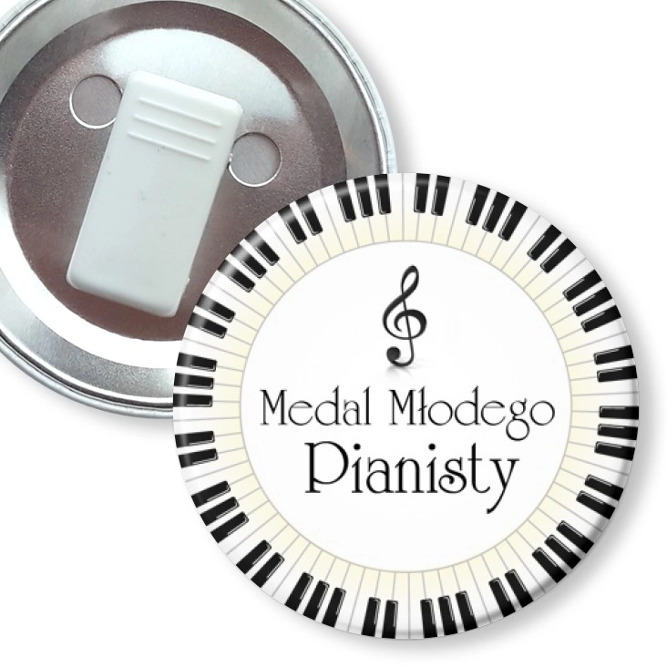 przypinka z żabką Medal Młodego Pianisty