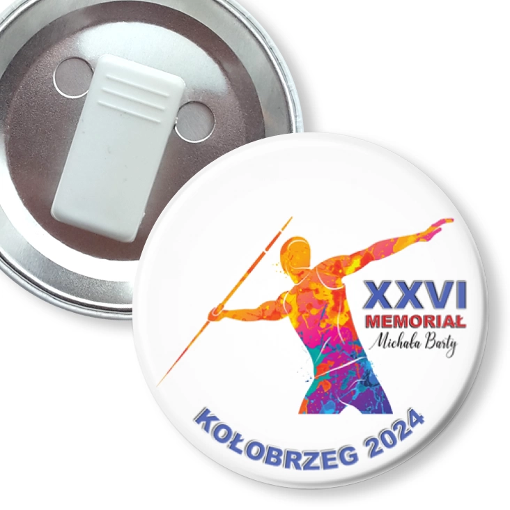 przypinka z żabką Memoriał Michała Barty