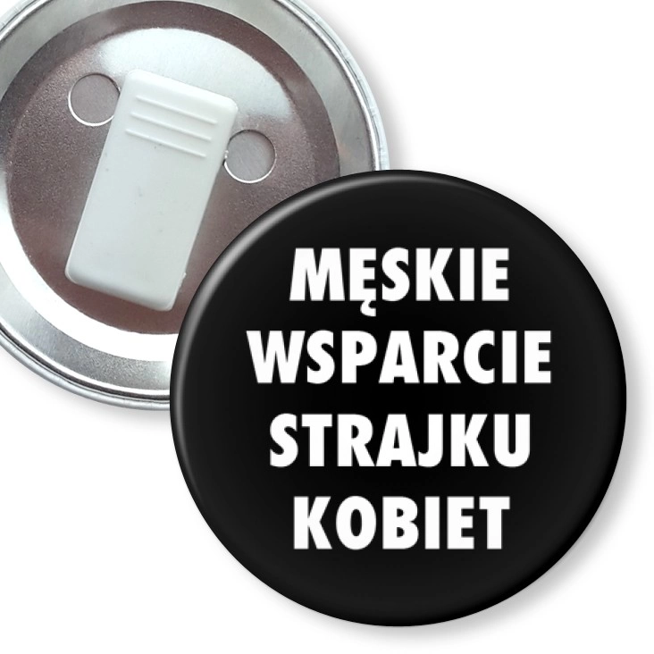 przypinka z żabką Męskie wsparcie strajku kobiet