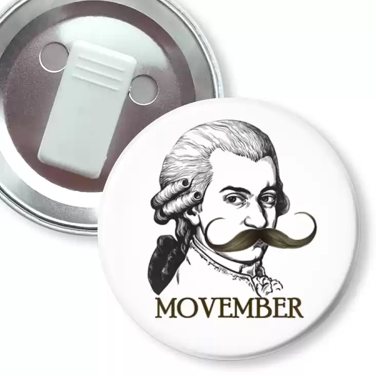 przypinka z żabką Movember Mozart