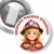 Przypinka z żabką Odznaka Małego Strażaka dziewczynka strażak