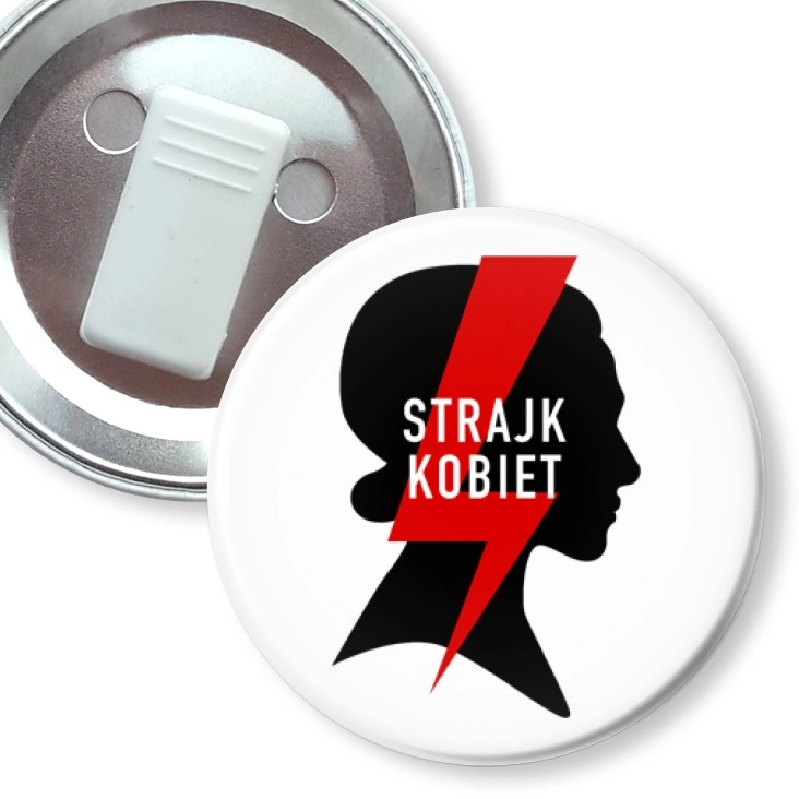 przypinka z żabką Ogólnopolski Strajk Kobiet