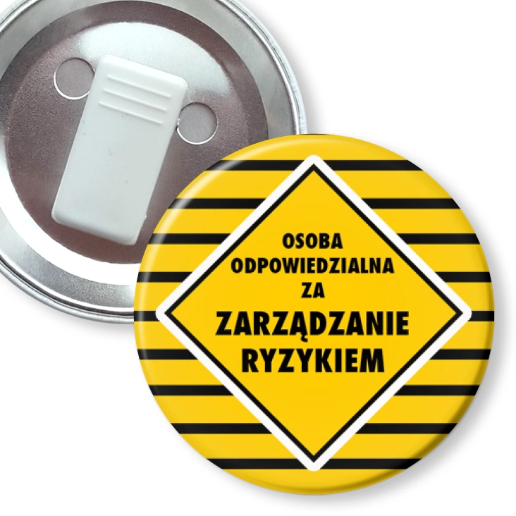 przypinka z żabką Osoba odpowiedzialna za zarządzanie ryzykiem