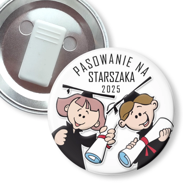 przypinka z żabką Pasowanie na Starszaka