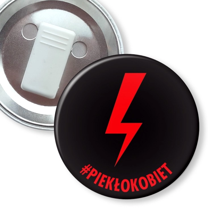 przypinka z żabką Piekło kobiet piorun