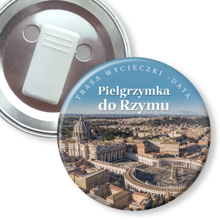 przypinka z żabką Pielgrzymka do Rzymu