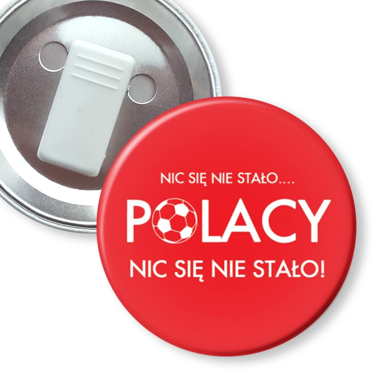 przypinka z żabką Polacy nic się się nie stało