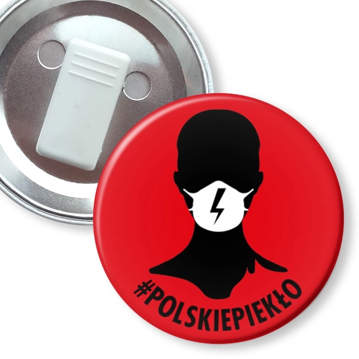 przypinka z żabką Polskie piekło