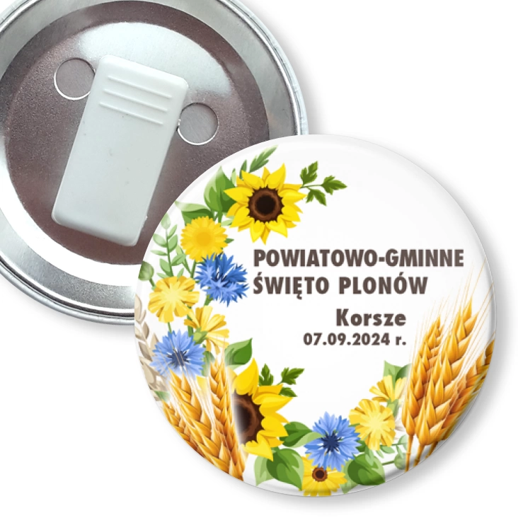 przypinka z żabką Powiatowo-Gminne Święto Plonów Korsze