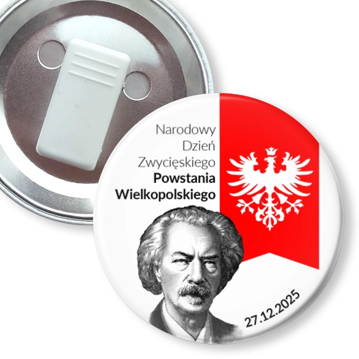 przypinka z żabką Powstanie Wielkopolskie Paderewski