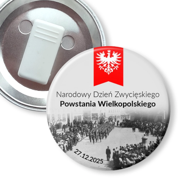 przypinka z żabką Powstanie Wielkopolskie Wręczenie Sztandaru