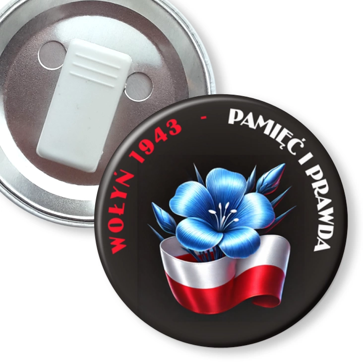 przypinka z żabką Prawda i pamięć Wołyń