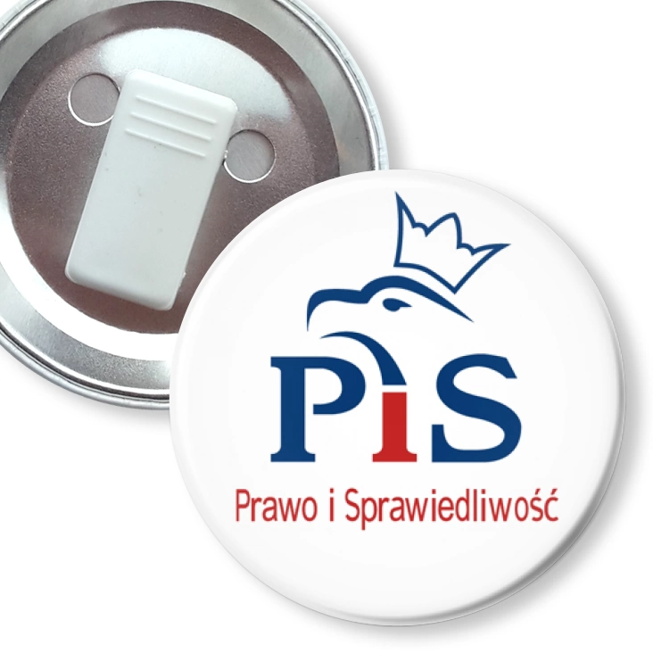 przypinka z żabką Prawo i Sprawiedliwość PiS