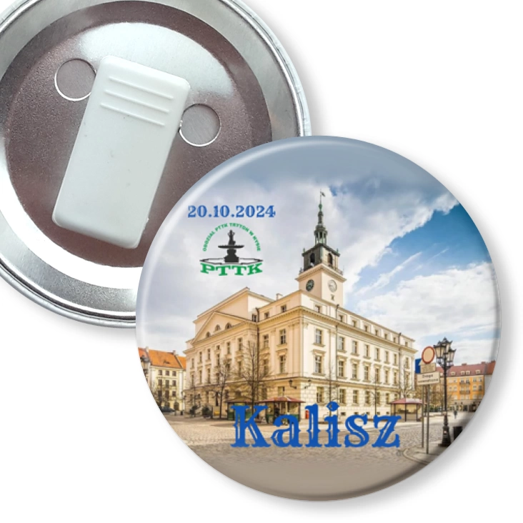 przypinka z żabką PTTK Nysa wycieczka do Kalisza