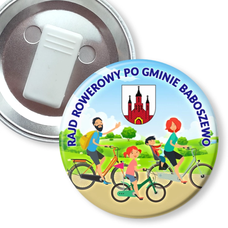przypinka z żabką Rajd Rowerowy po gminie Baboszewo 2022