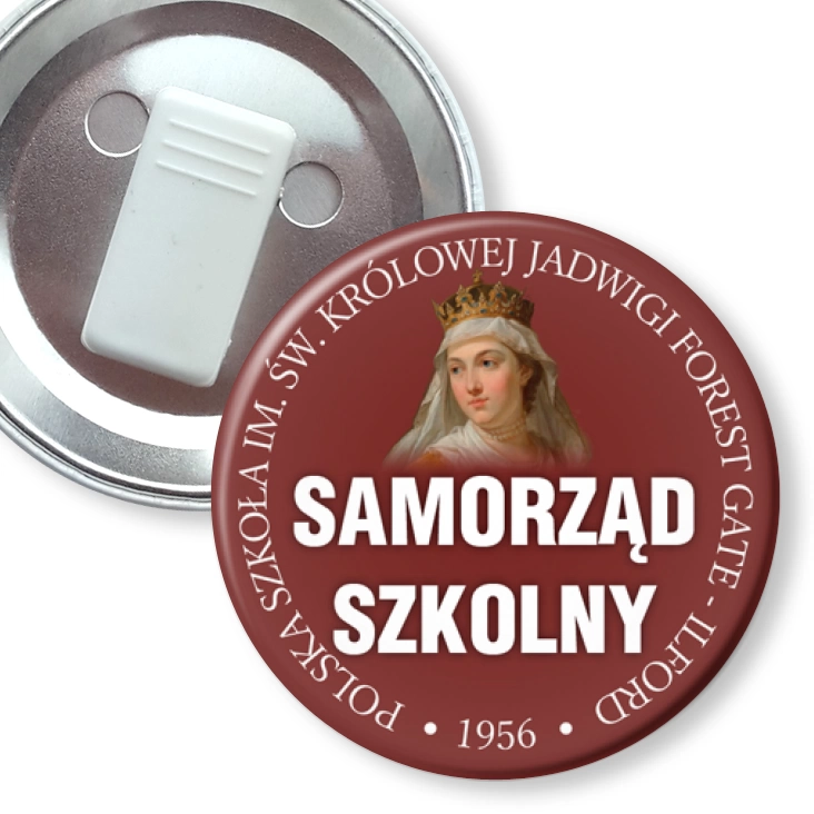 przypinka z żabką Samorząd Szkolny Szkoła Ilford