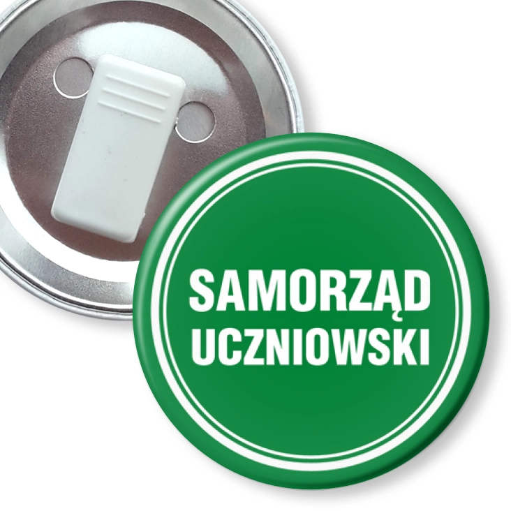 przypinka z żabką Samorząd uczniowski zielony
