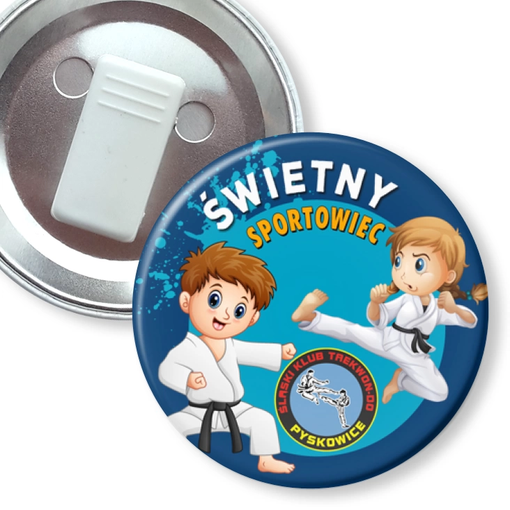 przypinka z żabką Śląski Klub Taekwon-do