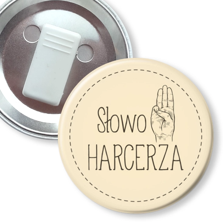 przypinka z żabką Słowo harcerza