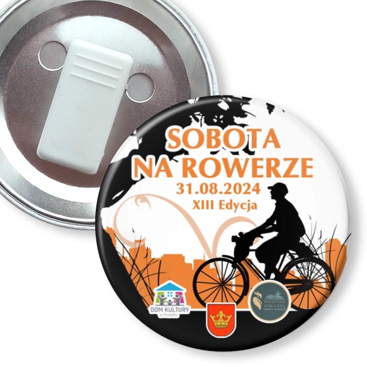 przypinka z żabką Sobota na rowerze w Powidzu