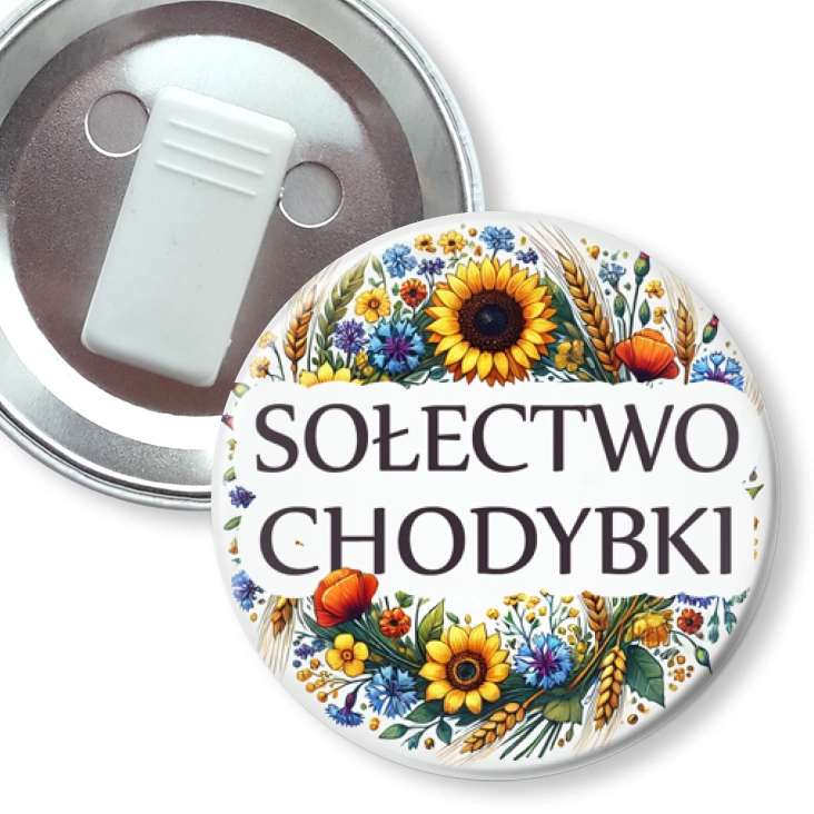 przypinka z żabką Sołectwo Chodybki