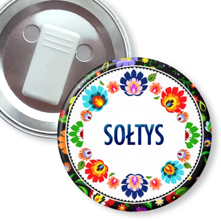 przypinka z żabką Sołtys folk