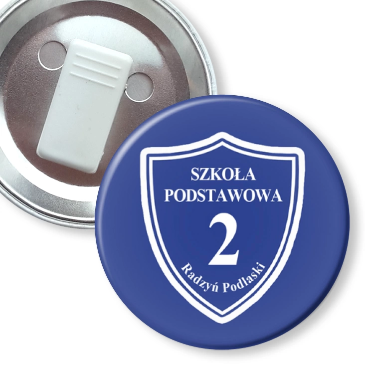 przypinka z żabką SP nr 2 Radzyń Podlaski