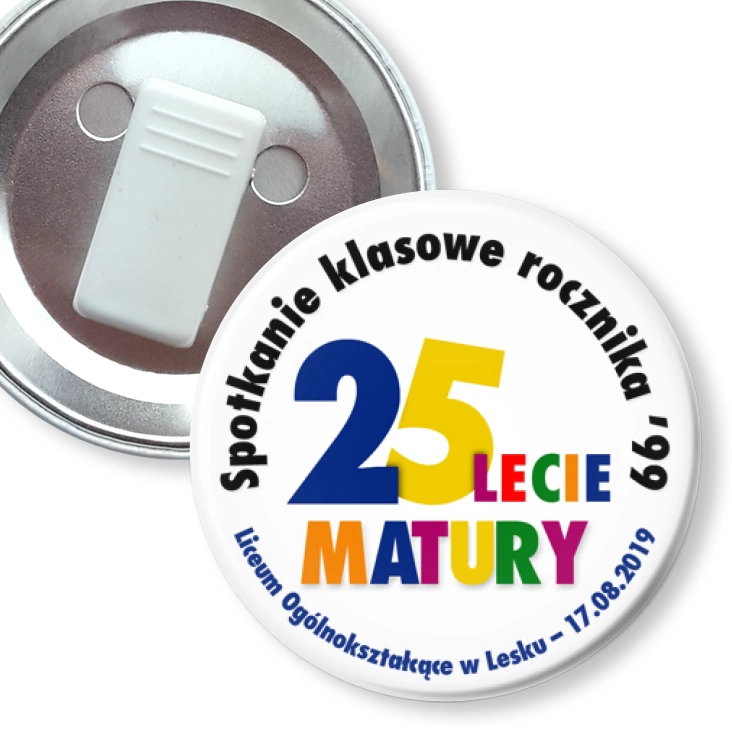 przypinka z żabką Spotkanie rocznika 99