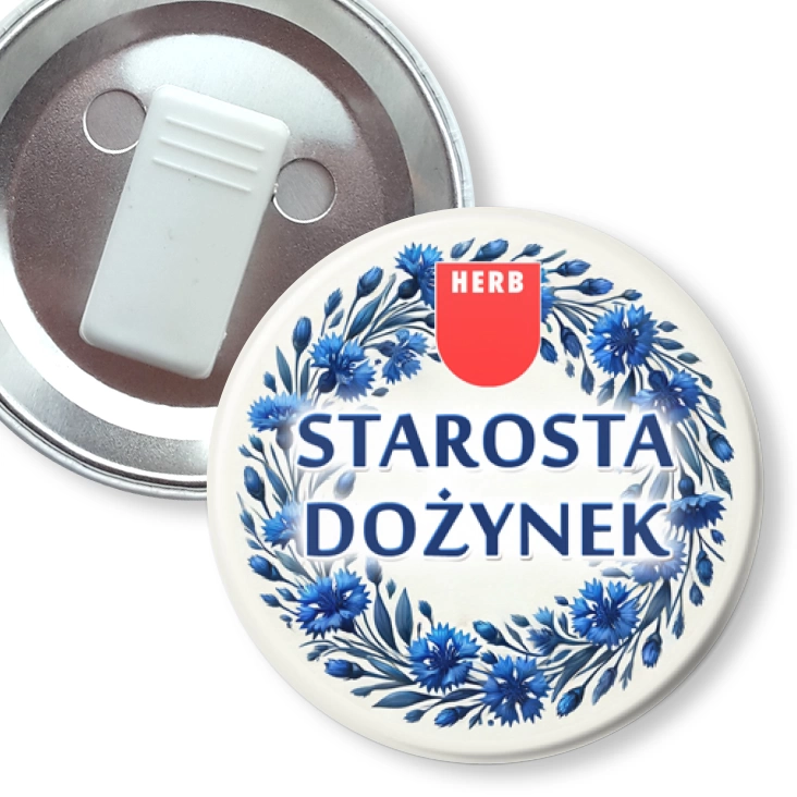 przypinka z żabką Starosta dożynek