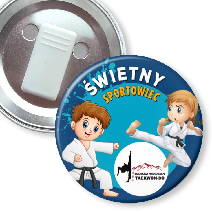 przypinka z żabką Studencka Akademia Taekwondo