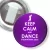 Przypinka z żabką Studniówka keep calm and dance fioletowa