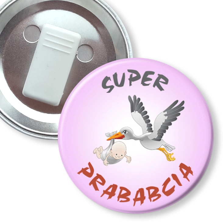 przypinka z żabką Super Prababcia