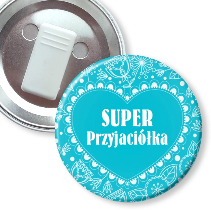 przypinka z żabką Super przyjaciółka