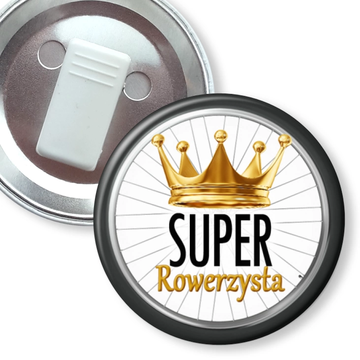 przypinka z żabką Super rowerzysta