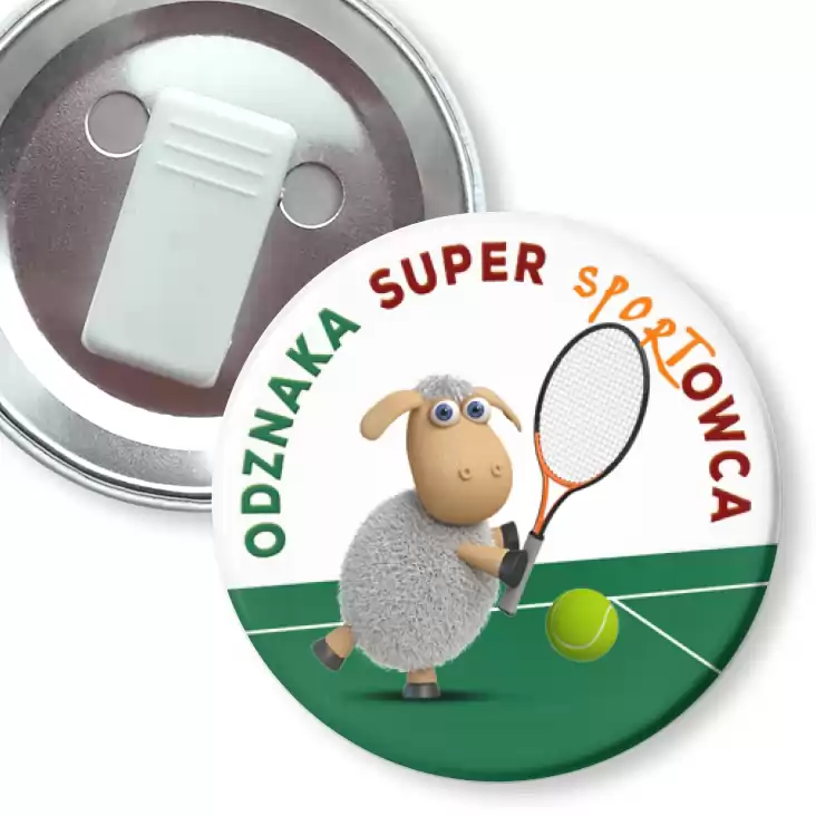 przypinka z żabką Odznaka Super Sportowca tenis