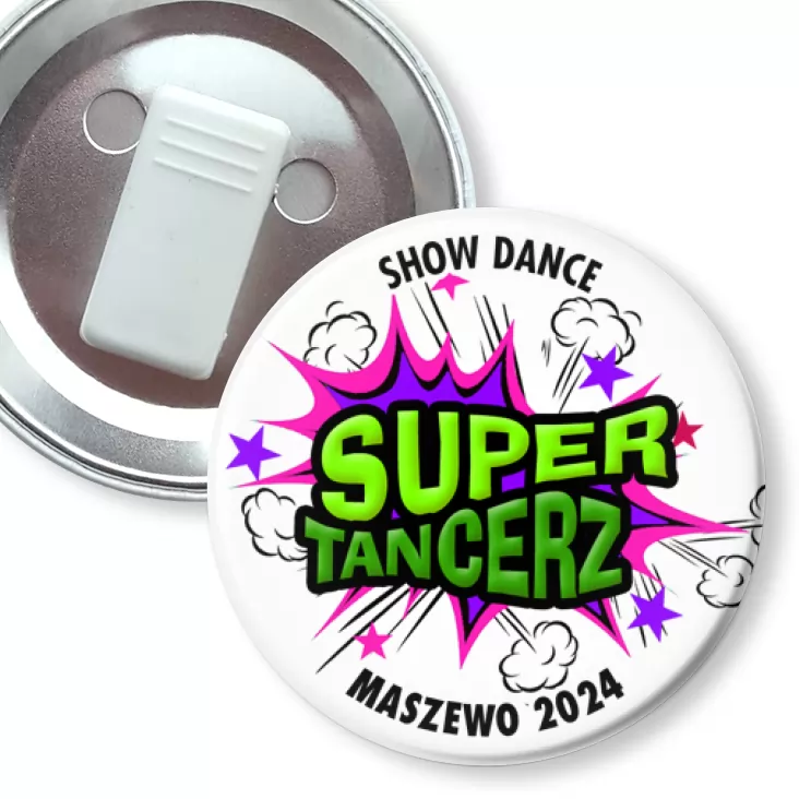 przypinka z żabką Super tancerz Show Dance Maszewo 2024