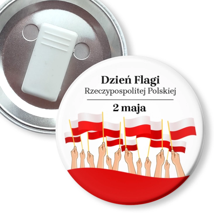 przypinka z żabką 2 maja Święto Flagi chorągiewki