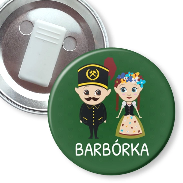 przypinka z żabką Święto górników Barbórka