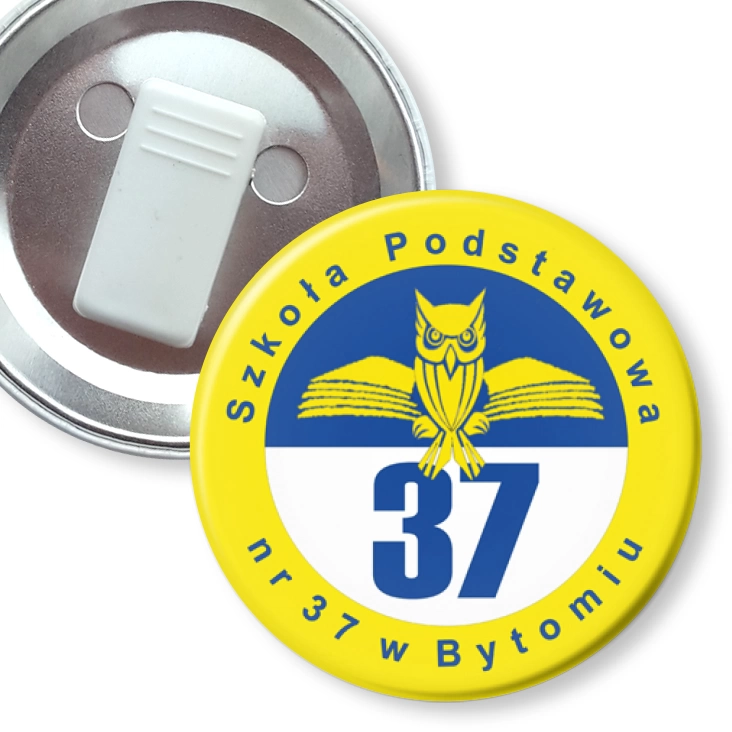 przypinka z żabką Szkoła Podstawowa nr 37 w Bytomiu
