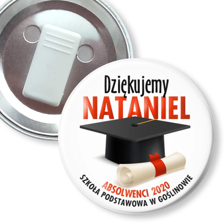 przypinka z żabką Szkoła Podstawowa w Goślinowie