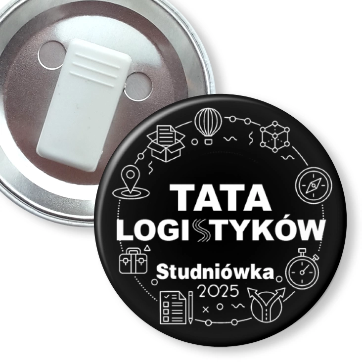 przypinka z żabką Tata logistyków studniówka