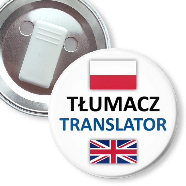 przypinka z żabką Tłumacz polski angielski brytyjski