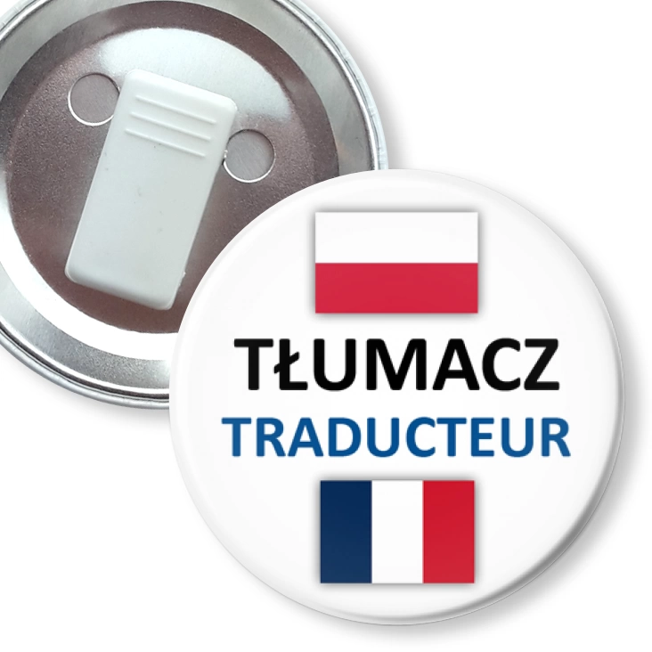 przypinka z żabką Tłumacz polski francuski