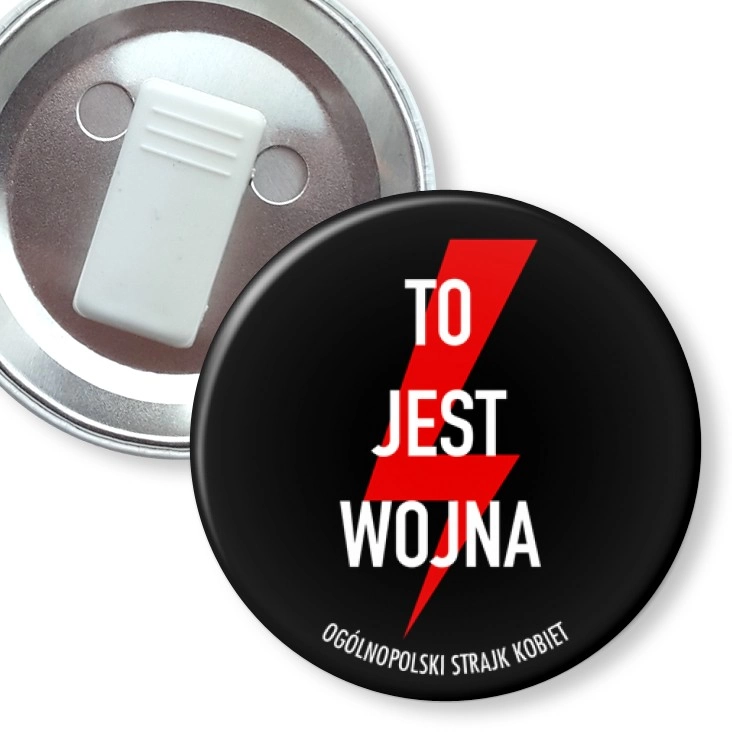 przypinka z żabką To jest wojna piorun