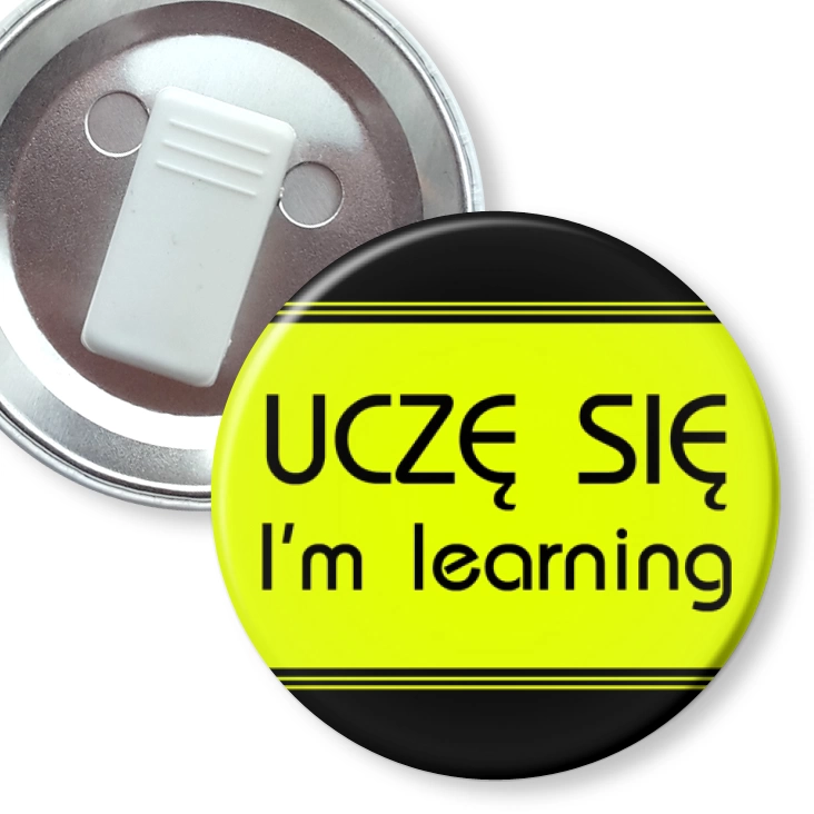 przypinka z żabką Uczę się learning