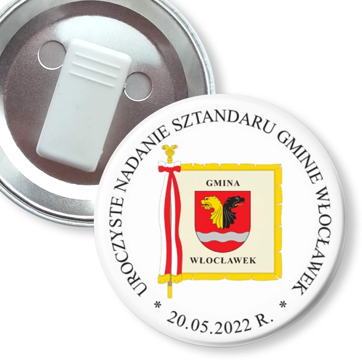 przypinka z żabką Uroczyste Nadanie Sztandaru Gminie Włocławek