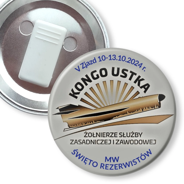 przypinka z żabką V Zjazd Kongo Ustka 2024