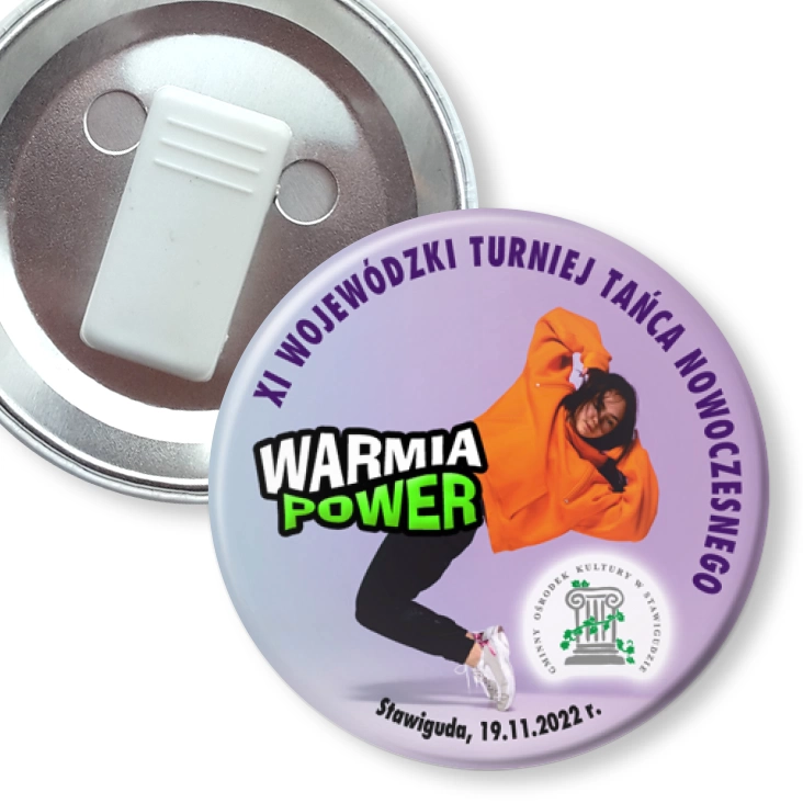 przypinka z żabką Warmia Power 2022